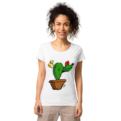 T-shirt da donna basica in tessuto organico